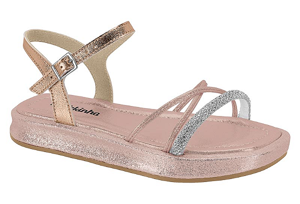 Sandália Molekinha Ouro Rosado