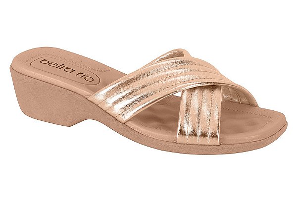 Sandália Beira Rio Ouro Rosado