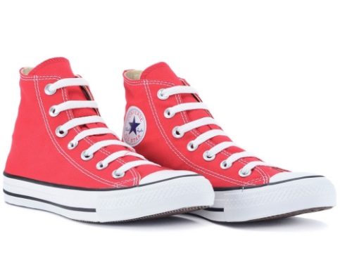 converse cano medio vermelho