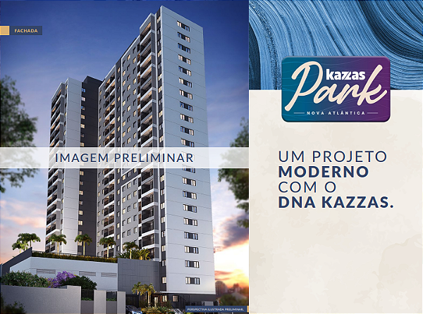 KAZZAS PARK NOVA ATLÂNTICA | 37 e 38m² | 2 Dorms | Varanda Grill | Guarapiranga - Socorro
