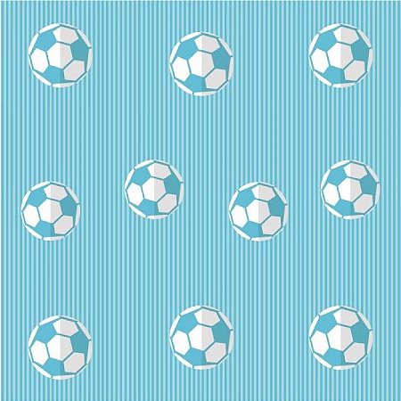 Papel De Parede Infantil Futebol Azul