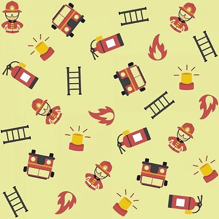 Papel De Parede Infantil Bombeiro