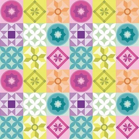 Papel De Parede Azulejo Geométrico Vivo