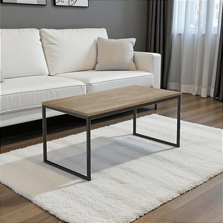 Mesa De Centro Industrial Elegance Amadeirado