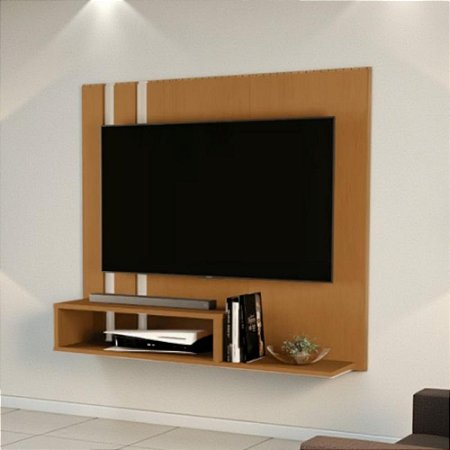 Painel De Tv Sala Moderno Nicho Supenso Nature Off White