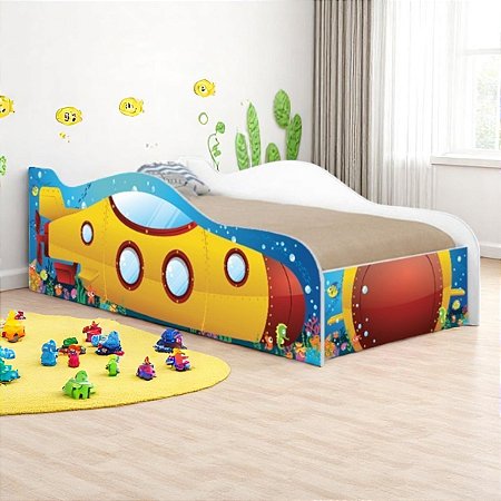 Cama Submarino Amarelo Kids Infantil