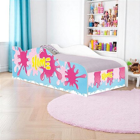 Cama Mobili Solteiro Slime Rosa