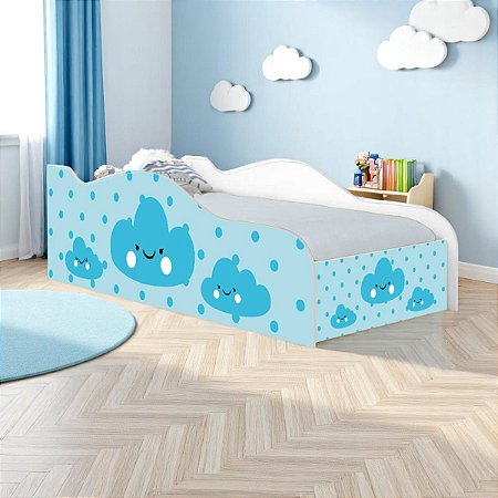 Cama Mobili Solteiro Nuvenzinha Menino