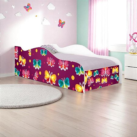 Cama Mobili Solteiro Borboletas