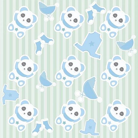 Papel De Parede Infantil Ursinho Menino