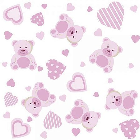 Papel De Parede Infantil Ursinho Menina