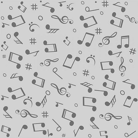 Papel De Parede Notas Musicais Cinza