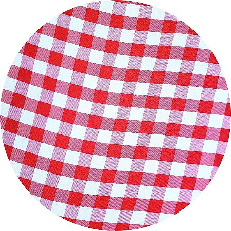 Kit 4 Capas Para Sousplat Xadrez Branco Vermelho Grande 35cmx35cm - UN / 4