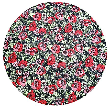 Kit 4 Capas Para Sousplat Floral Romance Charlô 35cmx35cm - UN / 4