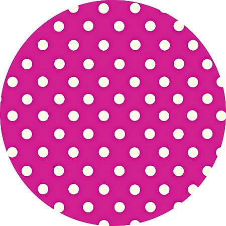 Kit 4 Capas Para Sousplat Poá Pink 35cmx35cm - UN / 4