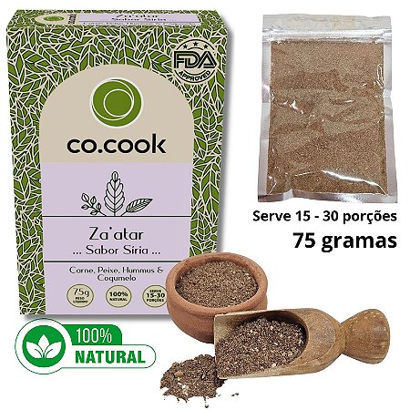 Cocook - Masala Especiaria 100% Natural Tempero Zaátar Sabor Síria 75g