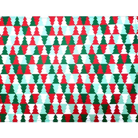 Kit 4 Jogos Americanos Ladrilho árvore De Natal  Impermeável 43cmx34cm - UN / 4