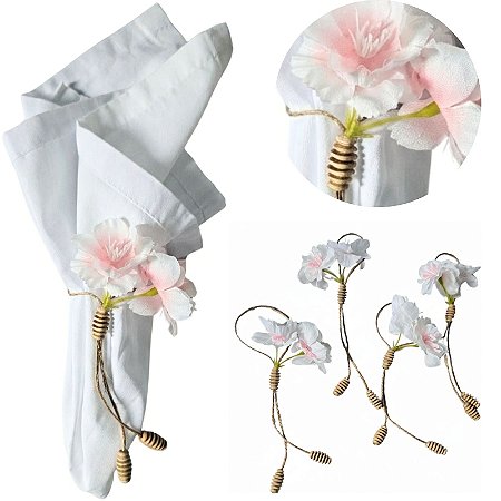 Argola De Guardanapo Cerejeira Ajustável Tiemi Maison Charlô Kit 4 Unidades - Un / 4