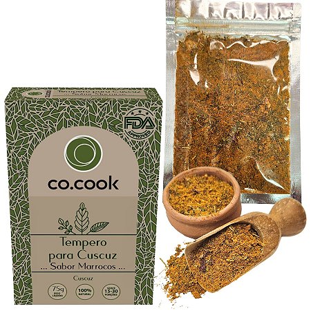 Tempero Funcional 100% Natural Cocook Cuscuz Sabor Marrocos 75g