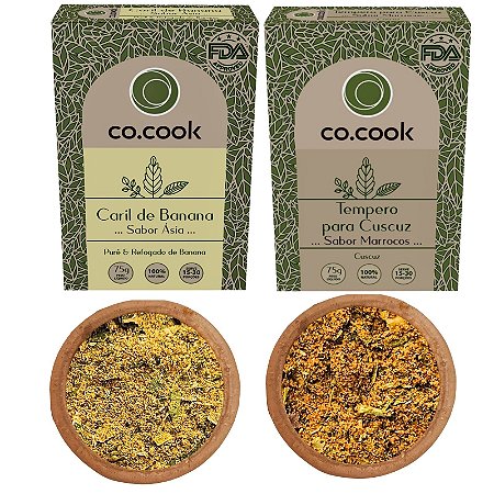 Kit 2 Temperos Funcionais 100% Natural Caril De Banana E Cuscuz Marroquino 150g - UN / 2