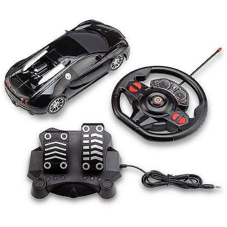 Carrinho Controle Remoto Midnight Com Acelerador 1:16 Preto