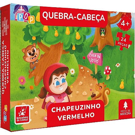 Quebra-cabeça Madeira Chapeuzinho Vermelho 24 Peças