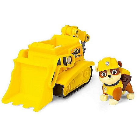 Boneco Patrulha Canina Rubble Sólido Com Escavadora