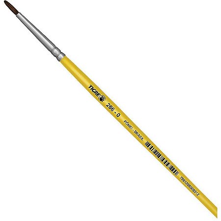 Pincel Escolar Redondo 266 Nº 00 Amarelo