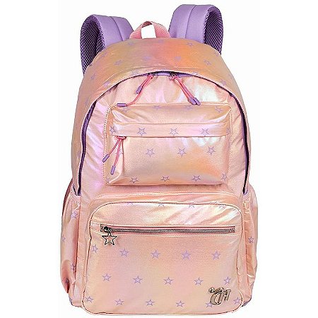 Mochila Capricho Estrelas G 46cm Rainbow
