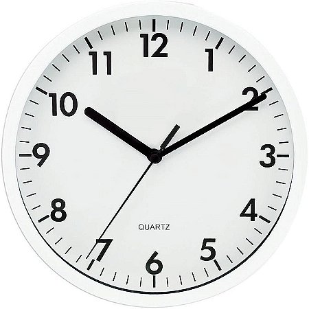 Relógio De Parede Branco Redondo 20cm