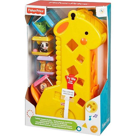 Girafa Com Blocos Fisher-price Infantil Interativa