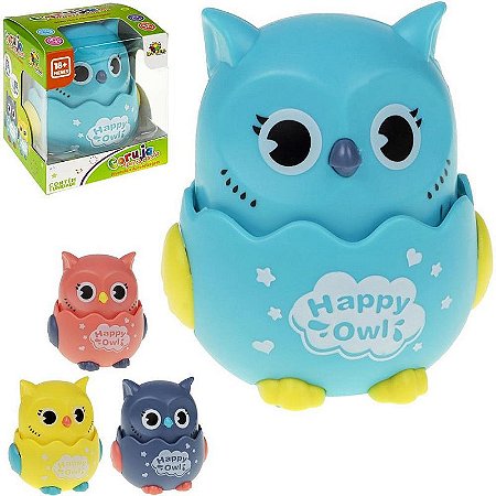 Brinquedo Para Bebê Coruja Aperta E Anda