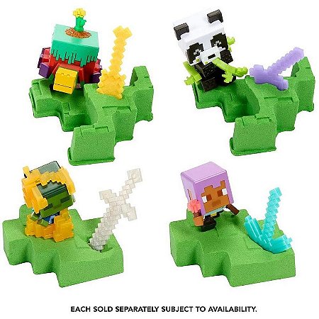 Boneco E Personagem Minecraft Vanilla Mining 3,8 Cm Embalagem Surpresa