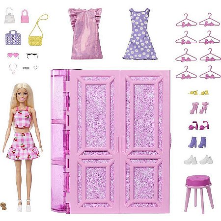 Barbie Fashion Closet Dos Sonhos Com Acessórios E Boneca
