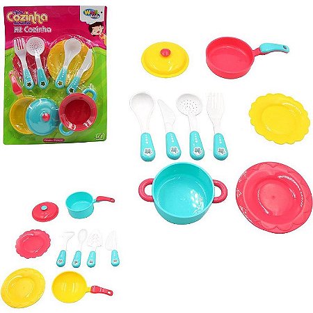 Brincando De Casinha Kit Cozinha Loucura 9 Peças