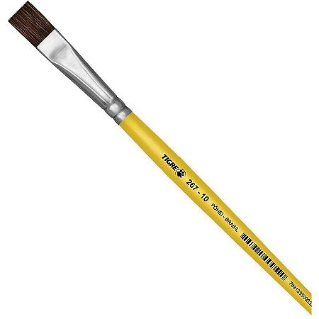 Pincel Escolar Chato 267 N10 Amarelo
