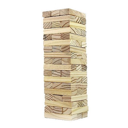 Jogo Diverso Torre Maluca 54 Blocos De  Madeira