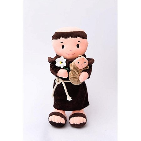 Boneca De Pelúcia Religioso Santo Antonio 32cm