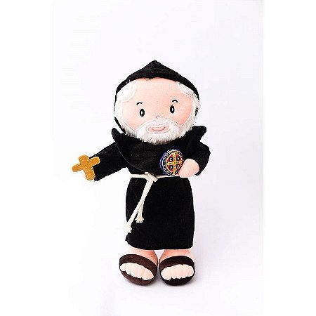 Boneca De Pelúcia Religioso Sao Bento 32cm