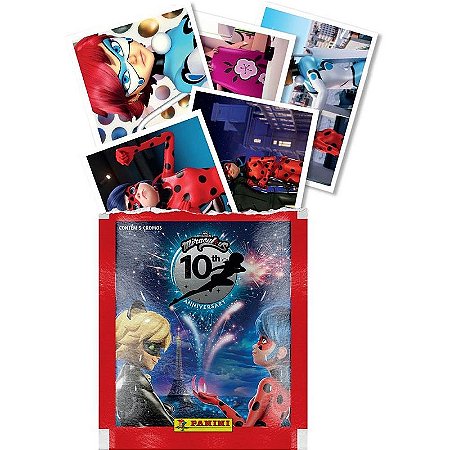 Figurinhas Ladybug Envelope Com 5 (pacote Com 20)