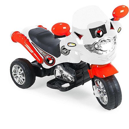 Moto Elétrica Speed Chopper Branca 6v