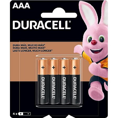 Pilha Alcalina Palito Aaa Duracell 12 Blisters Com 4 Unidades Cada