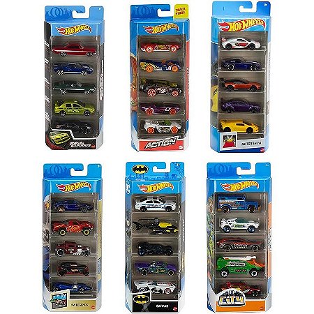 Hot Wheels Die-cast Pack Com 5 Carrinhos