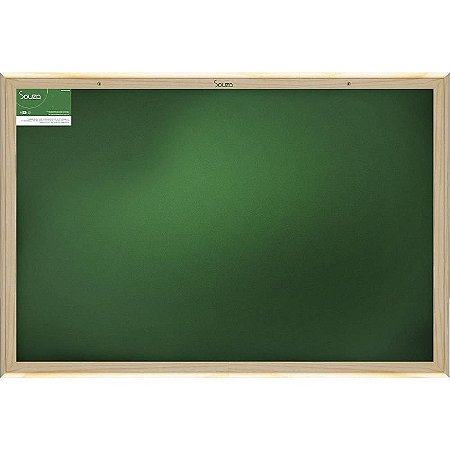 Quadro Escolar 90x70cm Verde Moldura De Madeira Pinus Natural