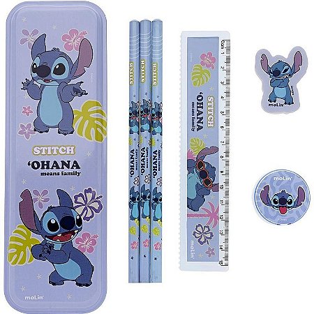 Kit Escolar Stitch Especial 7 Peças