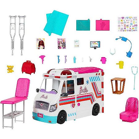 Barbie Profissoes Ambulância De Cuidados Médicos