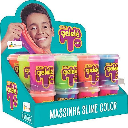 Slime Gelelé Pote Color 152g - Duas Cores Fluorescentes