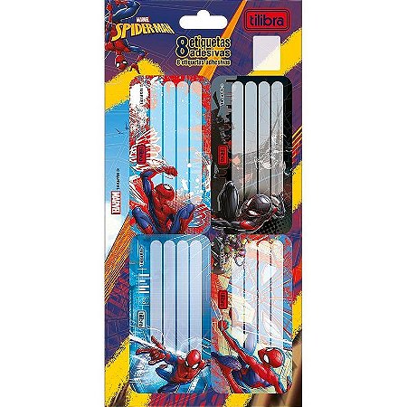 Etiqueta Escolar Decorada Spider Man - Pacote Com 8 Etiquetas