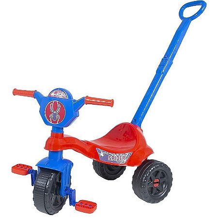 Triciclo Kemotoca Spider Com Haste Vermelho E Azul – Suporta Até 25kg