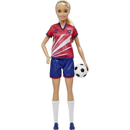 Barbie Profissões Boneca Jogadora De Futebol Uniforme Nº 9